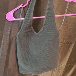 Black, halter top